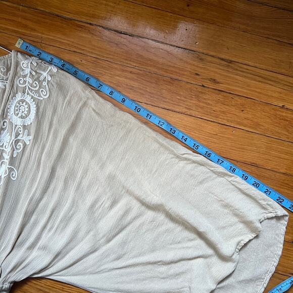 Sage the Label Sheer Bohemian Smocked Mini Dress Size S - Picture 9 of 9